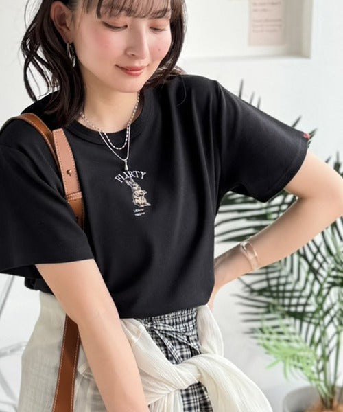可愛いだけとは言わせない！刺繍コンパクトフライスTシャツアニマルシリーズ（半袖） ce1050360