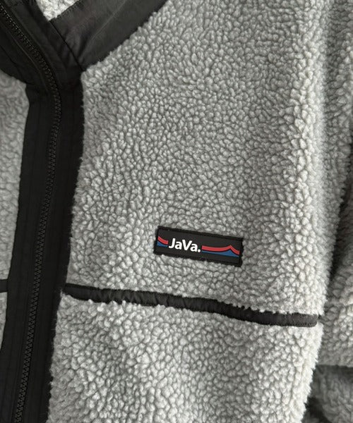 《JaVaジャバコラボ》暖か、想像以上。ナイロン×ボア リバーシブルスタンドカラーブルゾン jm1070231