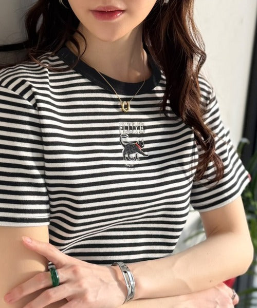 可愛いだけとは言わせない！刺繍コンパクトフライスTシャツアニマルシリーズ（半袖） ce1050360