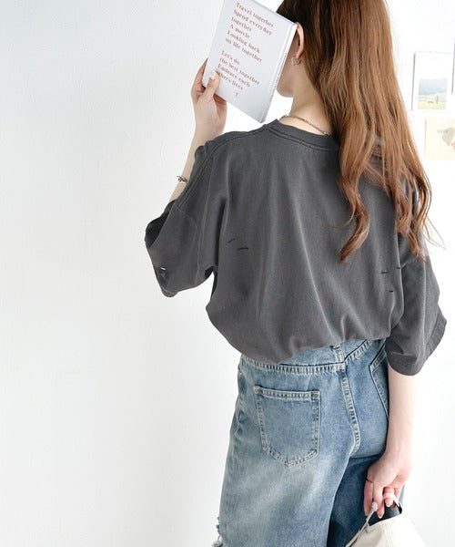 《Javaジャバコラボ》ゆるっとカジュアルに着こなす。綿100%ピグメント加工グラフィックプリントTシャツ＆ロンT(半袖)(長袖) jv1050148
