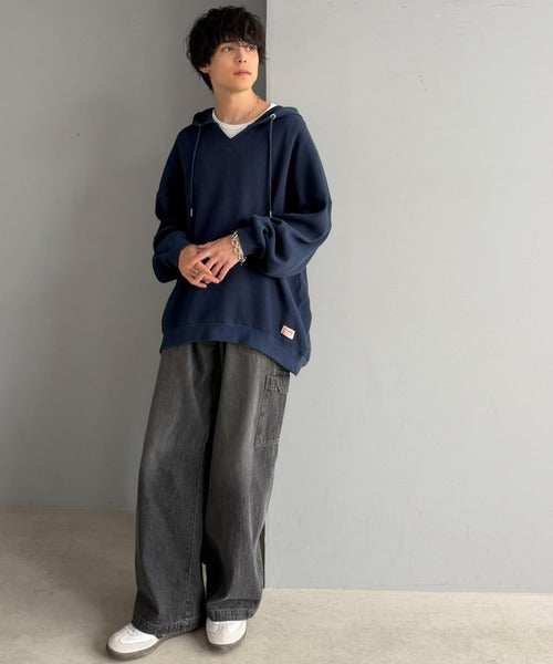 《JaVa ジャバコラボ》毎日着たい、今っぽゆるっとシルエット。綿100％オーバーサイズワッフルパーカー jv1260611