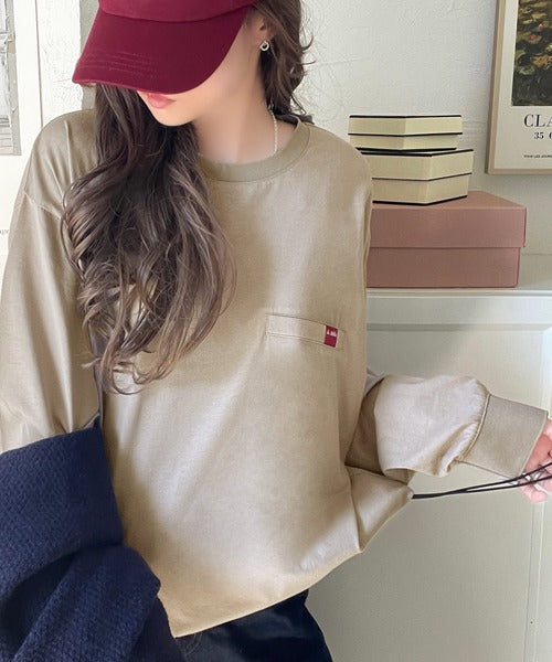《JaVa ジャバコラボ》シンプルなのに格上げ。綿100％シルケット素材裾ドロストオーバーサイズTシャツ jv1050157