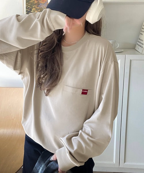 《JaVa ジャバコラボ》シンプルなのに格上げ。綿100％シルケット素材裾ドロストオーバーサイズTシャツ jv1050157