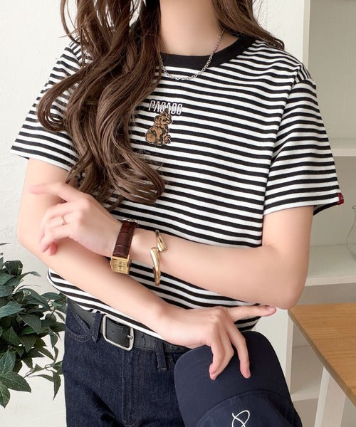 可愛いだけとは言わせない！刺繍コンパクトフライスTシャツアニマルシリーズ（半袖） ce1050360