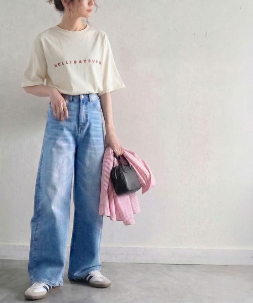 美シルエット。ハイウエストルーズデニムパンツ ce0900001