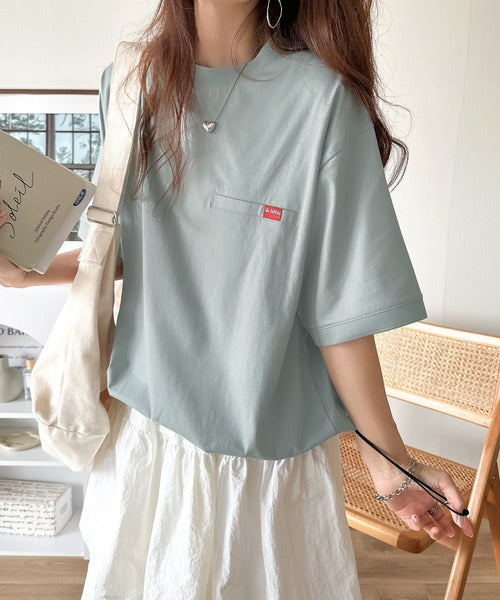 《JaVa ジャバコラボ》シンプルなのに格上げ。綿100％シルケット素材裾ドロストオーバーサイズTシャツ jv1050157