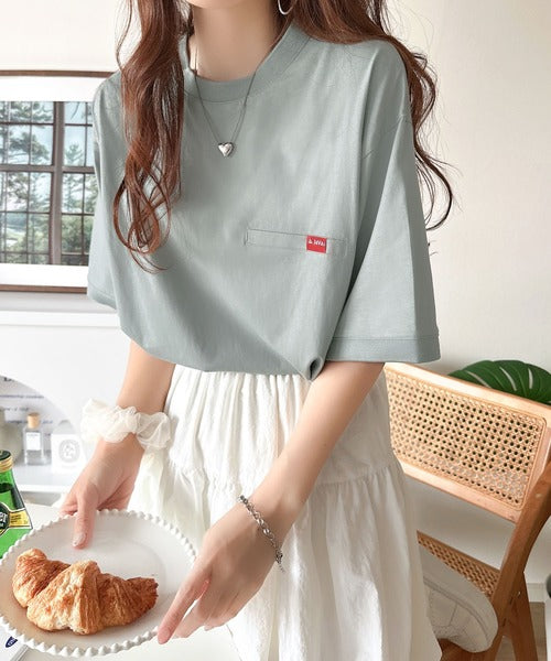《JaVa ジャバコラボ》シンプルなのに格上げ。綿100％シルケット素材裾ドロストオーバーサイズTシャツ jv1050157