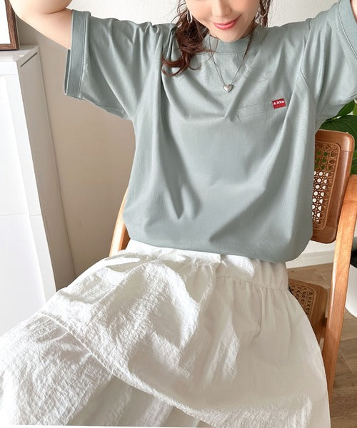 《JaVa ジャバコラボ》シンプルなのに格上げ。綿100％シルケット素材裾ドロストオーバーサイズTシャツ jv1050157
