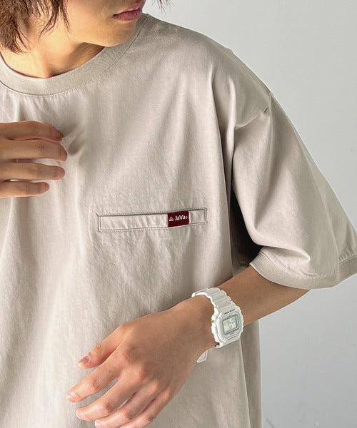 《JaVa ジャバコラボ》シンプルなのに格上げ。綿100％シルケット素材裾ドロストオーバーサイズTシャツ jv1050157