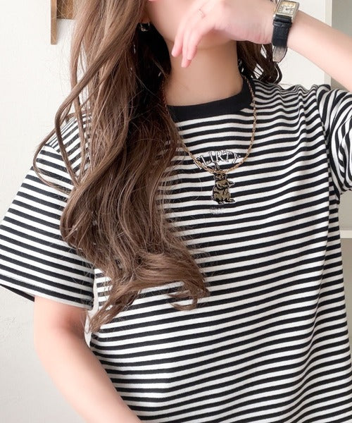 可愛いだけとは言わせない！刺繍コンパクトフライスTシャツアニマルシリーズ（半袖） ce1050360