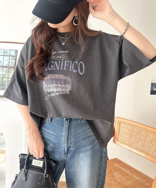 《Javaジャバコラボ》ゆるっとカジュアルに着こなす。綿100%ピグメント加工グラフィックプリントTシャツ＆ロンT(半袖)(長袖) jv1050148