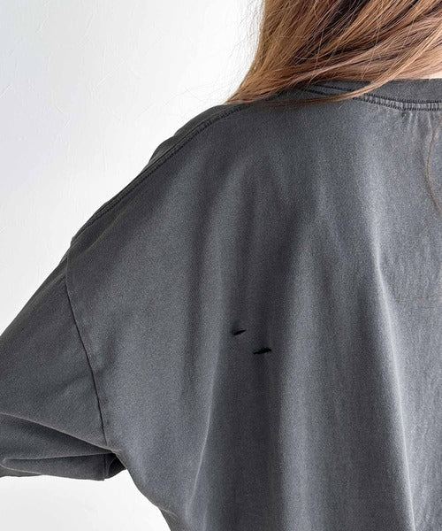 《Javaジャバコラボ》ゆるっとカジュアルに着こなす。綿100%ピグメント加工グラフィックプリントTシャツ＆ロンT(半袖)(長袖) jv1050148