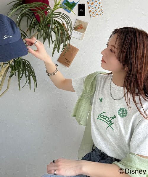 大人女子必見！　綿100％「ディズニー」サイン風刺繍Tシャツ（半袖） ce1330037