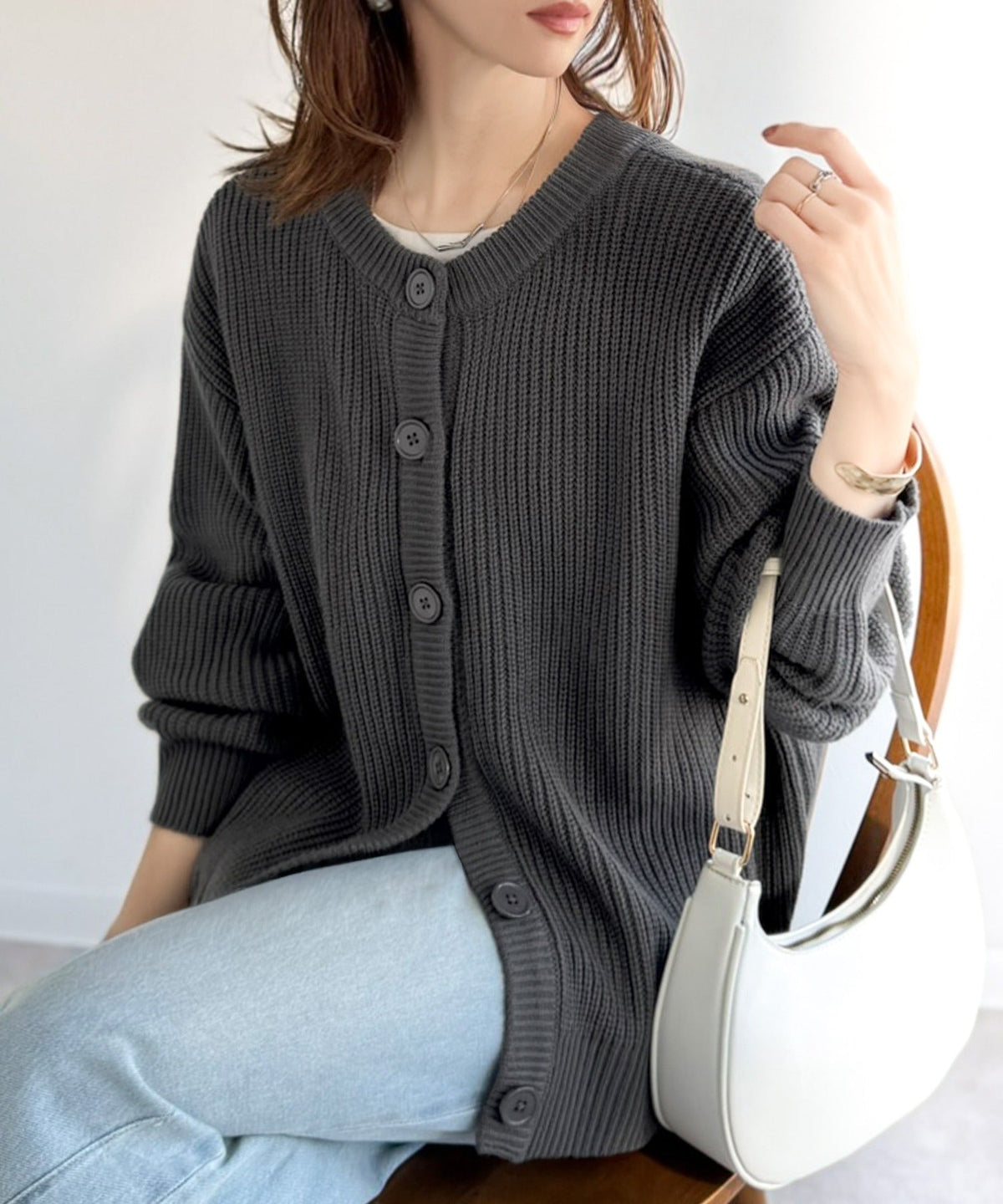 《JaVaジャバコラボ》お洒落偏差値、即上昇！バックカレッジロゴワッペンサマーニットカーディガン（長袖） jv1330078
