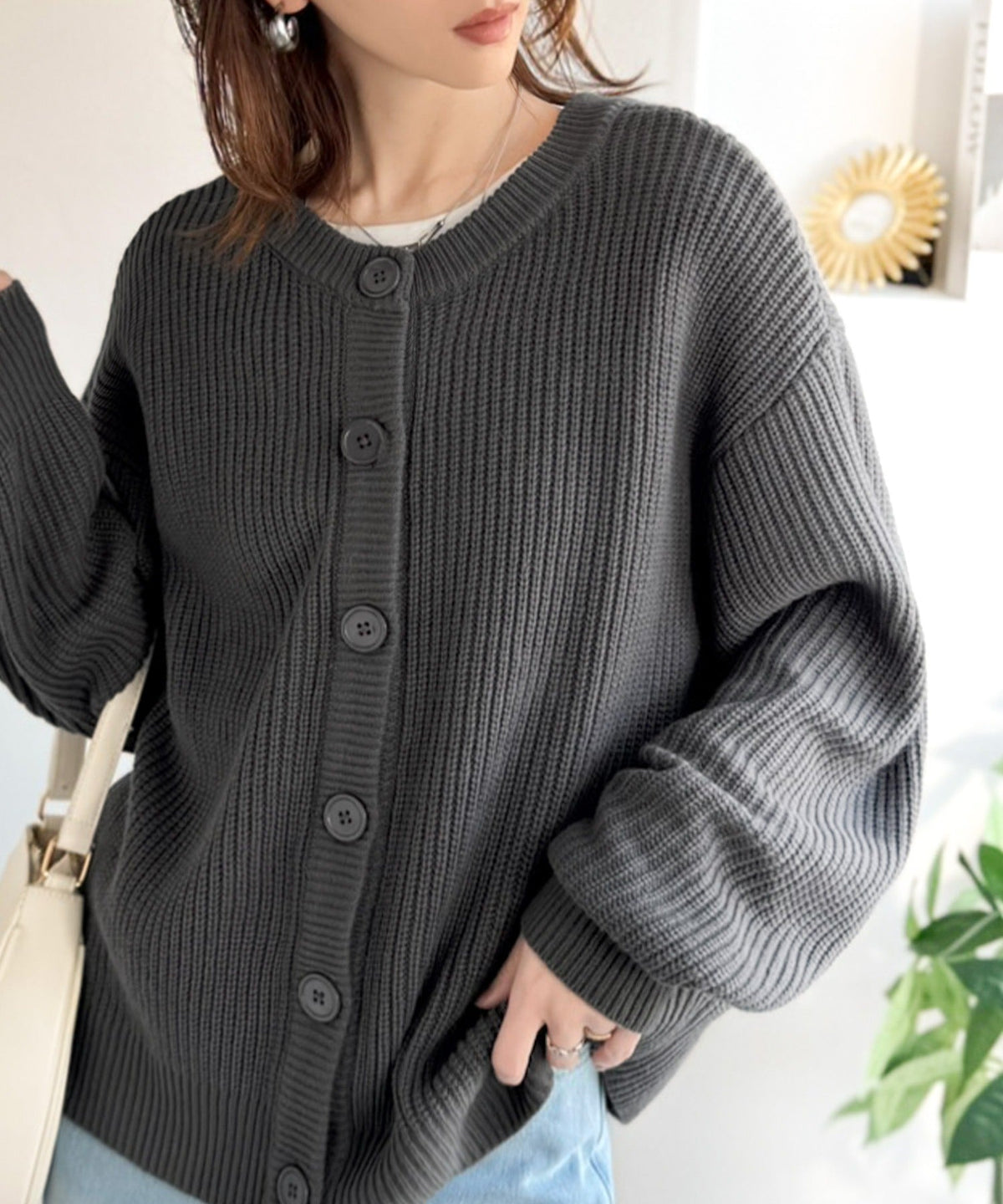 《JaVaジャバコラボ》お洒落偏差値、即上昇！バックカレッジロゴワッペンサマーニットカーディガン（長袖） jv1330078