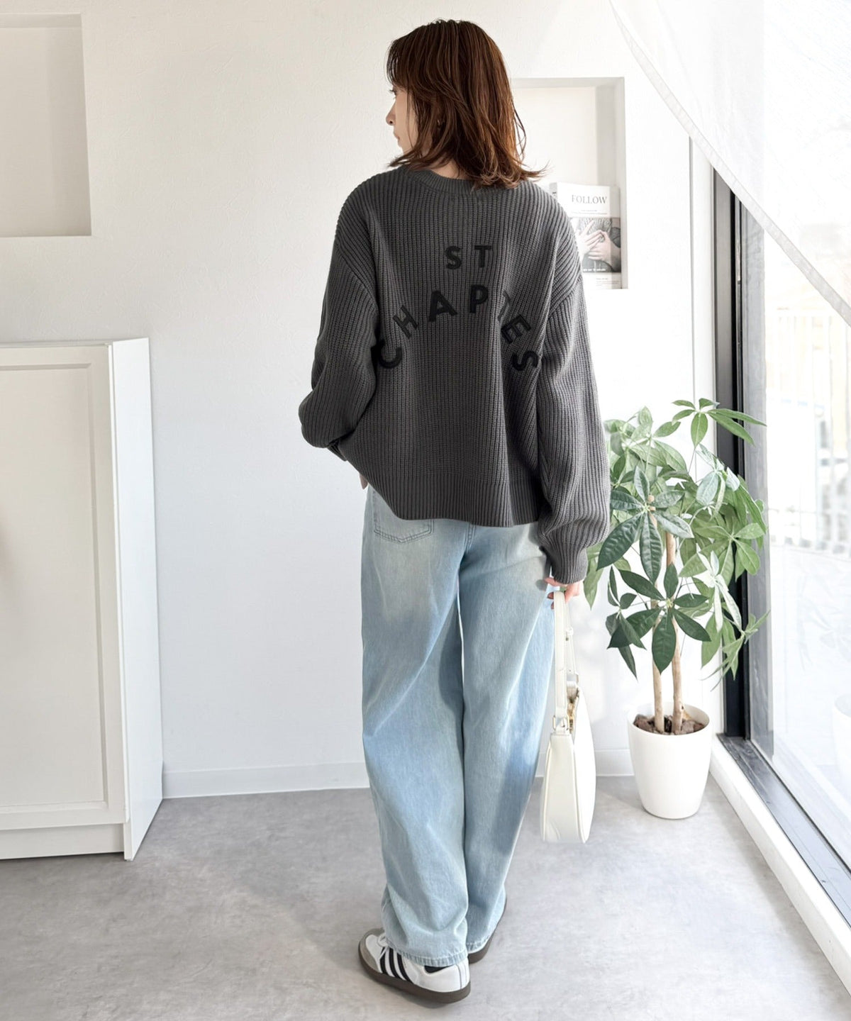 《JaVaジャバコラボ》お洒落偏差値、即上昇！バックカレッジロゴワッペンサマーニットカーディガン（長袖） jv1330078