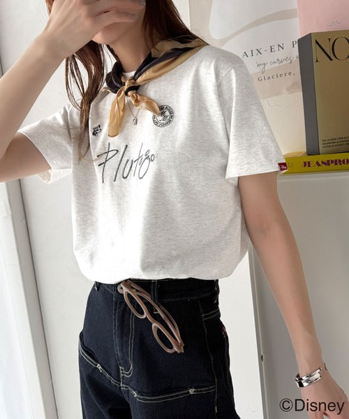 大人女子必見！　綿100％「ディズニー」サイン風刺繍Tシャツ（半袖） ce1330037