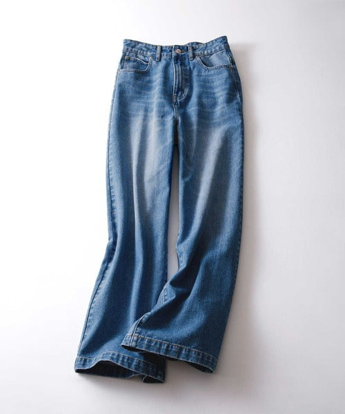 美シルエット。ハイウエストルーズデニムパンツ ce0900001