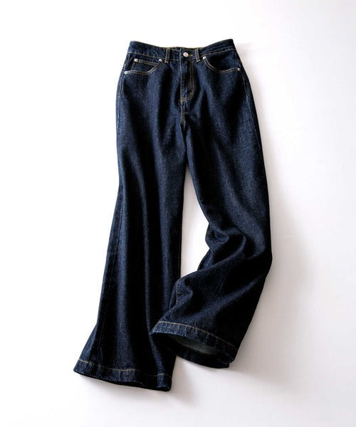 美シルエット。ハイウエストルーズデニムパンツ ce0900001