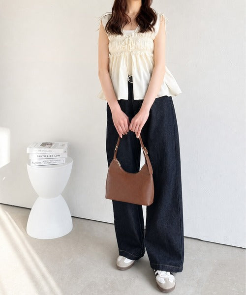 美シルエット。ハイウエストルーズデニムパンツ ce0900001