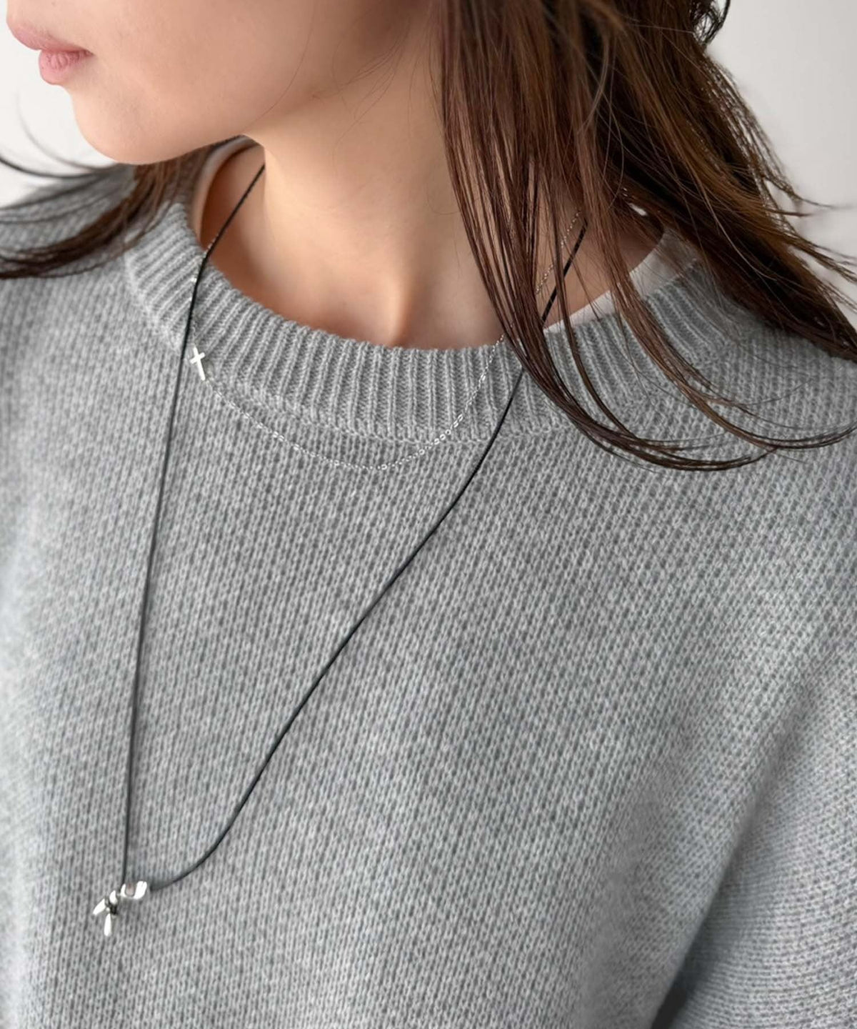 パッと着て、オシャレ完了◎裾レースドッキングニットプルオーバー（長袖） ce1020365