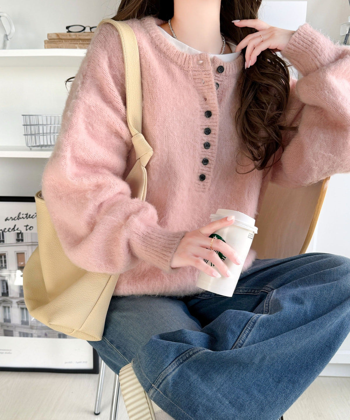 豊富な7色展開！お気に入りの色を見つけよう！ふんわり起毛ヘンリーネックニット ce1380017