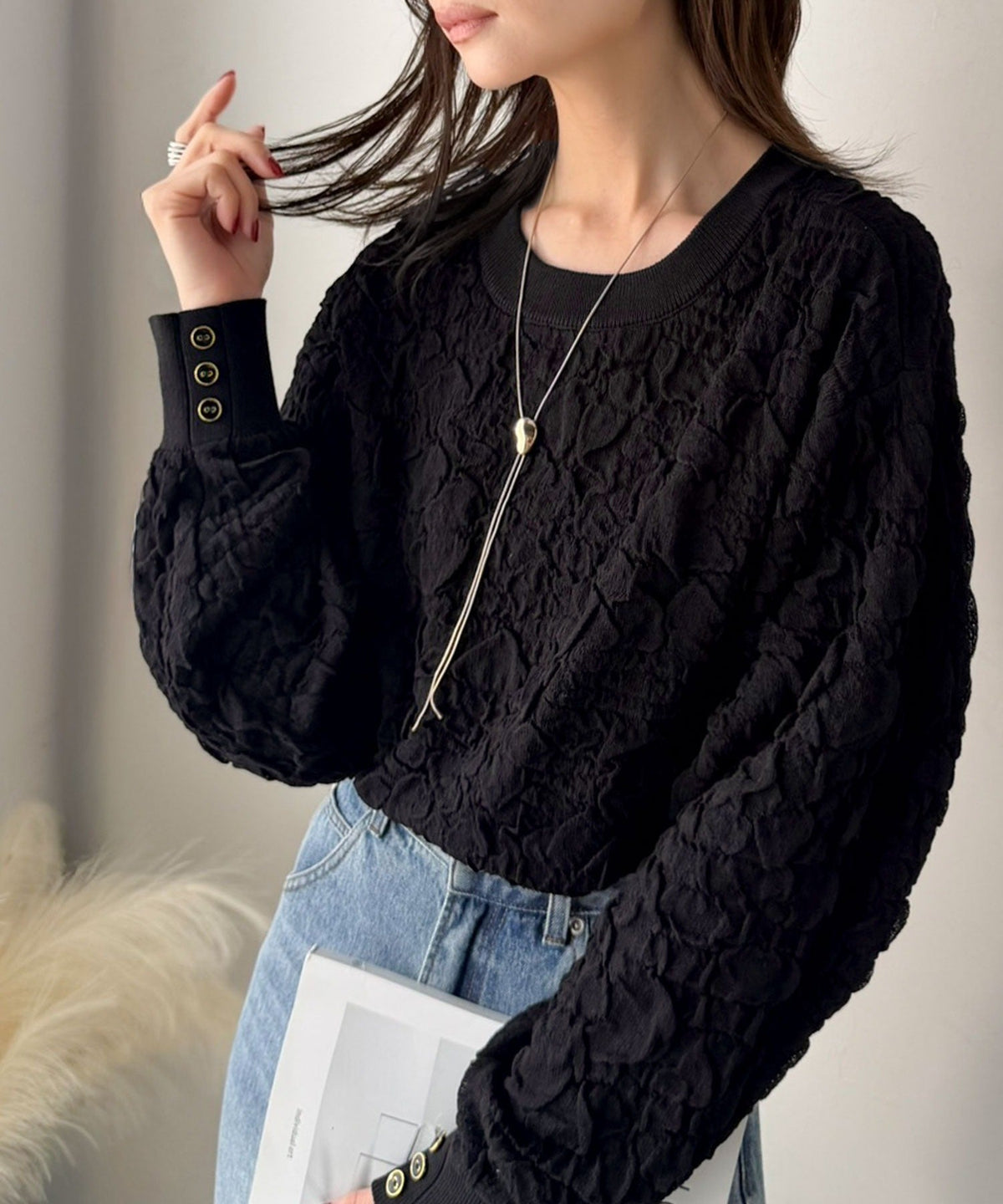 1枚で「きちんと」も「ラフ」も手に入る！前後2WAYフクレジャガードカーディガン（長袖） ce1020373