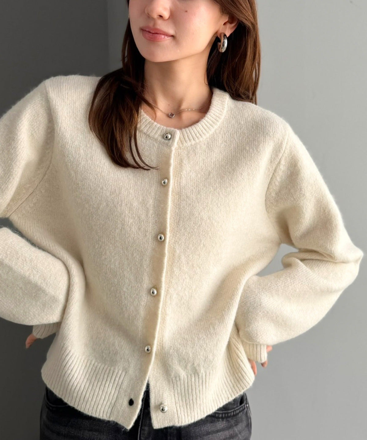 【mily bilet】着るたび、ときめく。ふわもち感も着回し力もひとり占め♪前後2wayもちもちニットカーディガン mi1029196