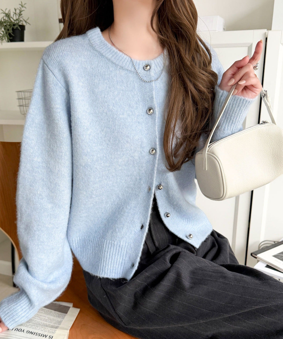 【mily bilet】着るたび、ときめく。ふわもち感も着回し力もひとり占め♪前後2wayもちもちニットカーディガン mi1029196