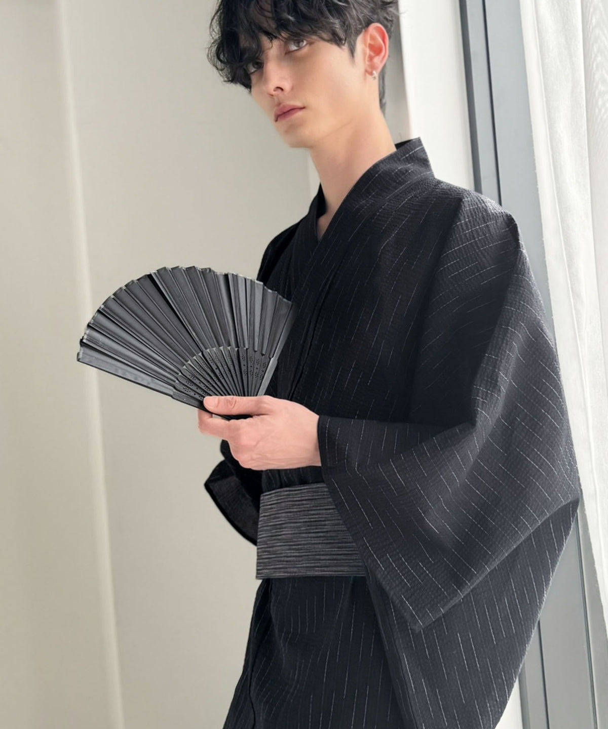 【5点セット】届いたその日から楽しめる。綿100％しじら織りメンズ浴衣 cm1070225