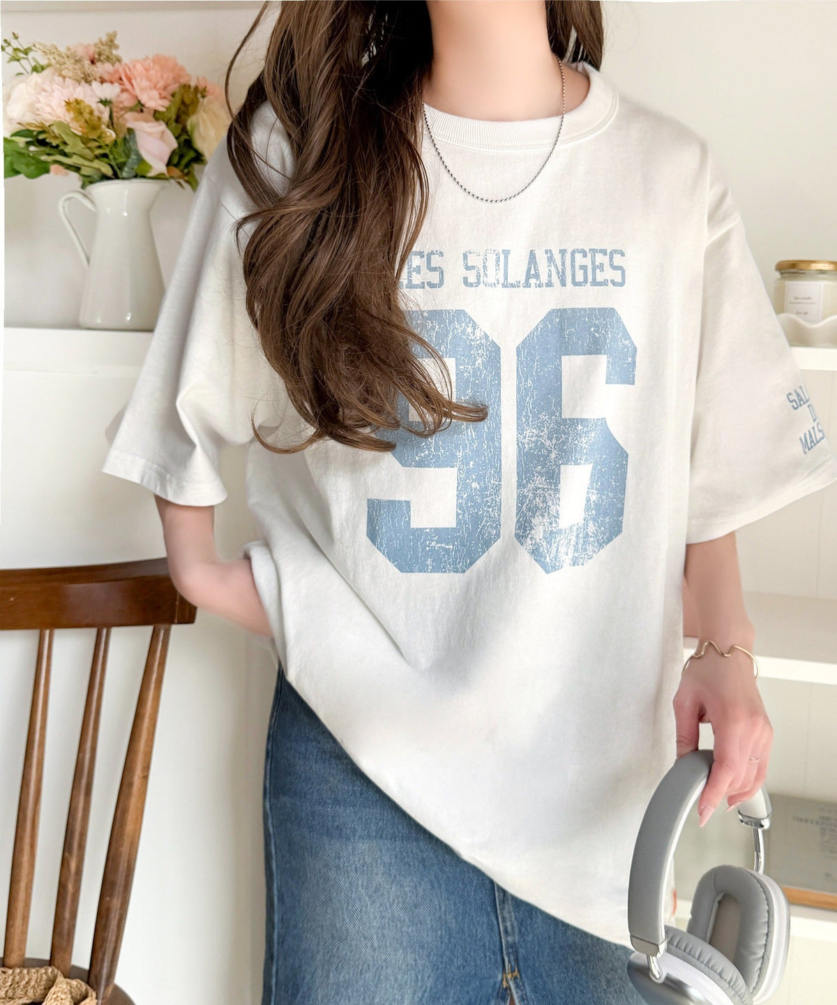 《JaVaジャバコラボ》大人のカジュアルスタイルを格上げ。綿100%ナンバリングTシャツ (半袖) jv1330096