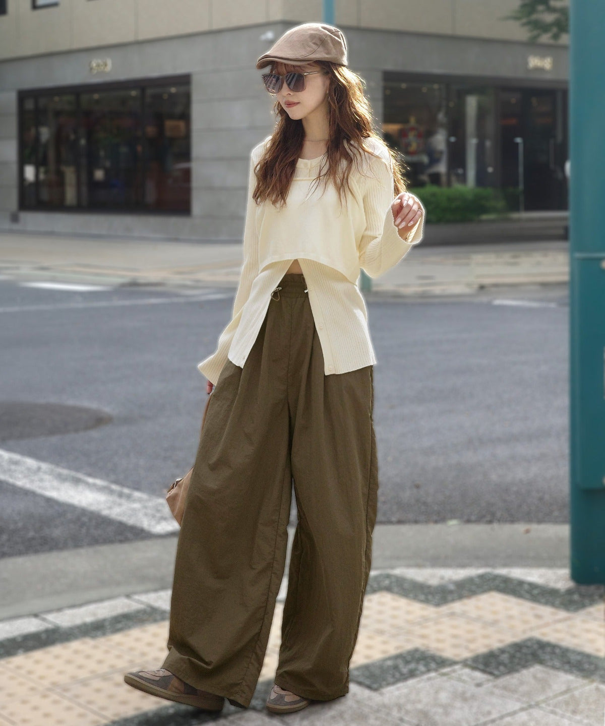 《marina×クラシカルエルフコラボ》2点セット♪重ねても、別々でも着映える。前後2Wayニットカーディガン×ビスチェアンサンブル ce1015117