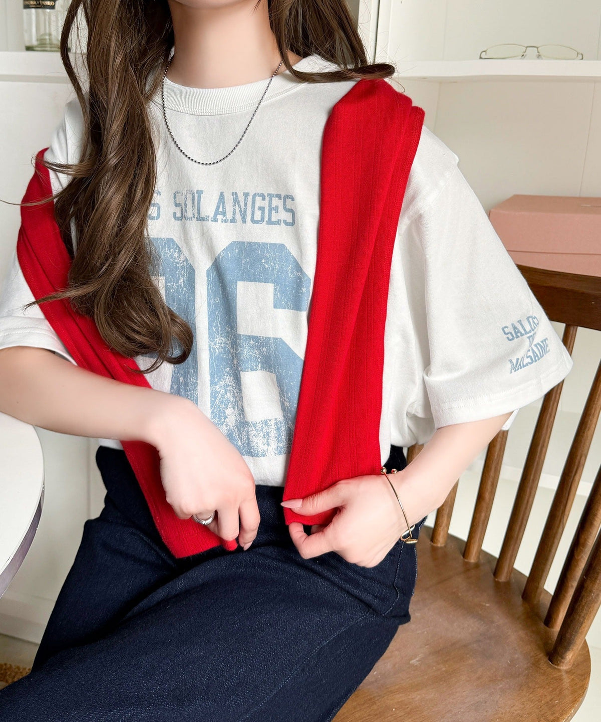 《JaVaジャバコラボ》大人のカジュアルスタイルを格上げ。綿100%ナンバリングTシャツ (半袖) jv1330096