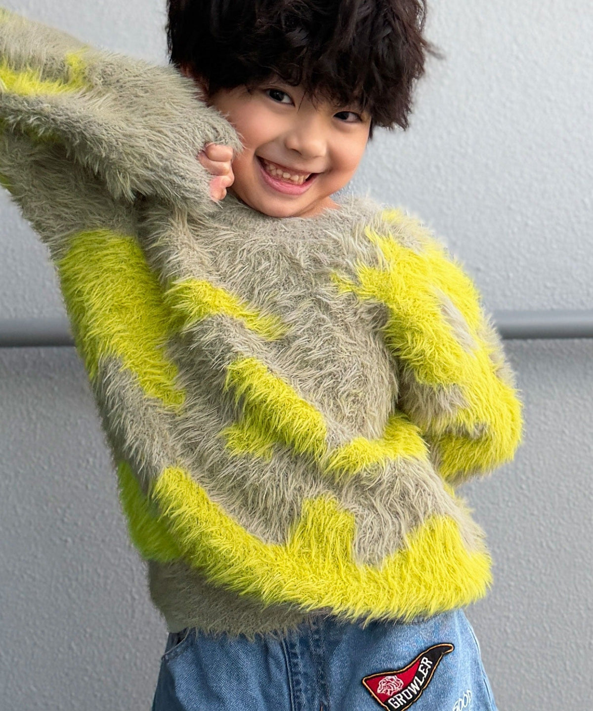 《MAIKO×クラシカルエルフコラボ》【キッズ】ママとお揃いできちゃう♪ニュアンス柄ニットプルオーバー ck1015113