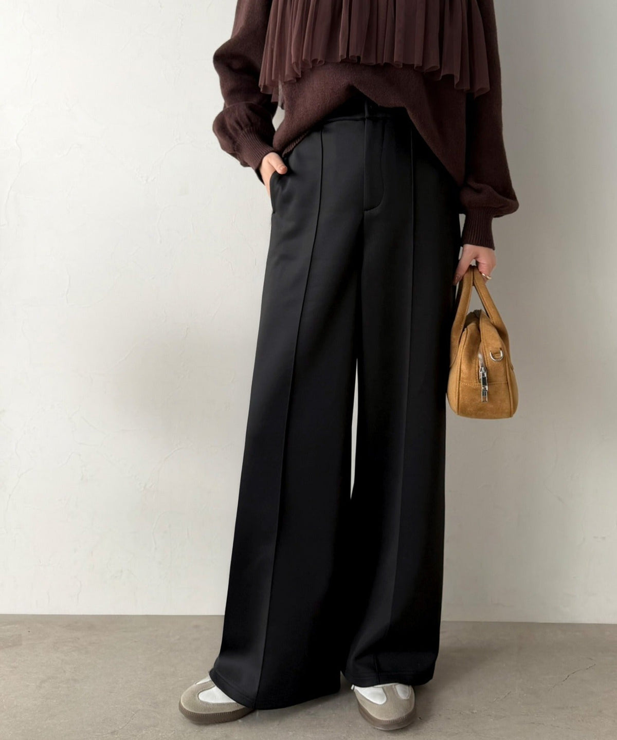 《ERIKOさん×クラシカルエルフコラボ》履くだけで美脚魅せ◎ 柔らかダンボールセンタープレスパンツ ce1015114