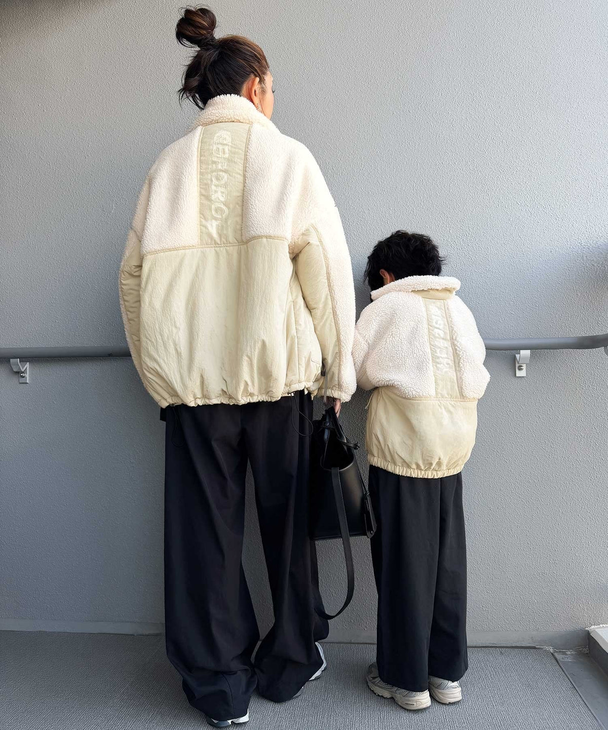 《MAIKOさん×クラシカルエルフコラボ》【親子リンクコーデ可】異素材コンビが魅せる旬のアクティブモード。ボア×ナイロンポケットデザインアウトドアブルゾン ce1010655