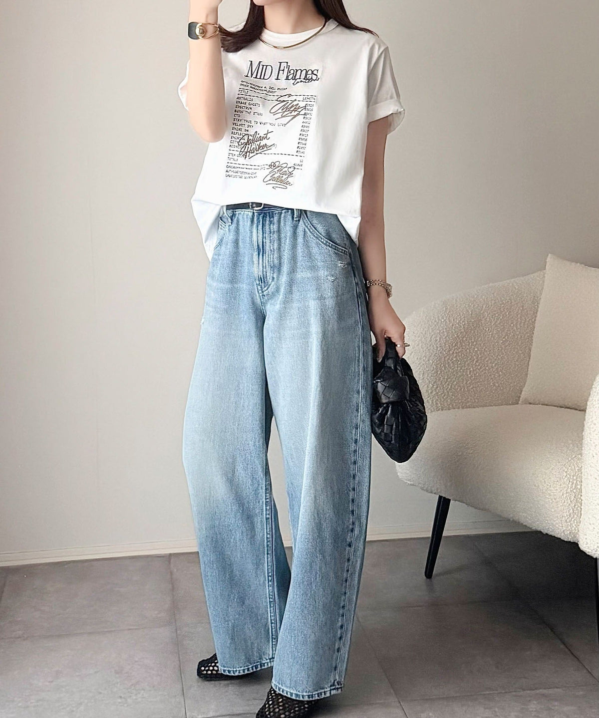 【接触冷感機能付き】遊びゴコロをくすぐる。筆記体サイン調ロゴ刺繍Tシャツ（半袖） ce1260551