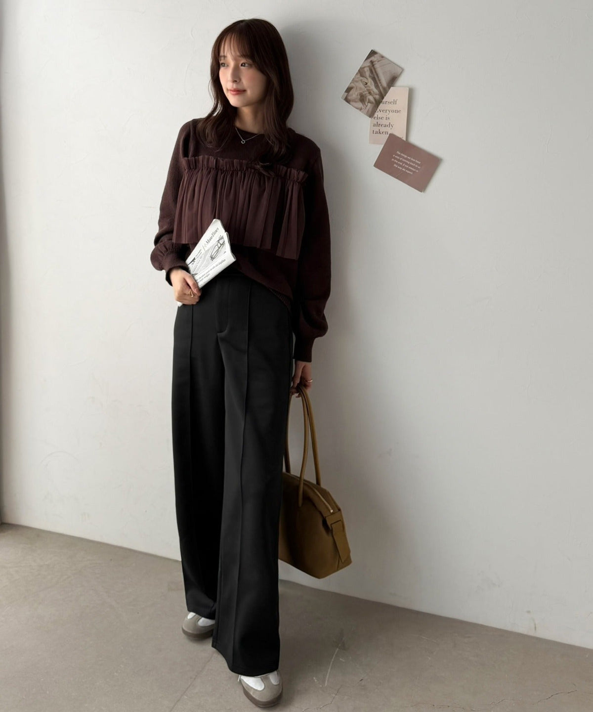 《ERIKOさん×クラシカルエルフコラボ》履くだけで美脚魅せ◎ 柔らかダンボールセンタープレスパンツ ce1015114