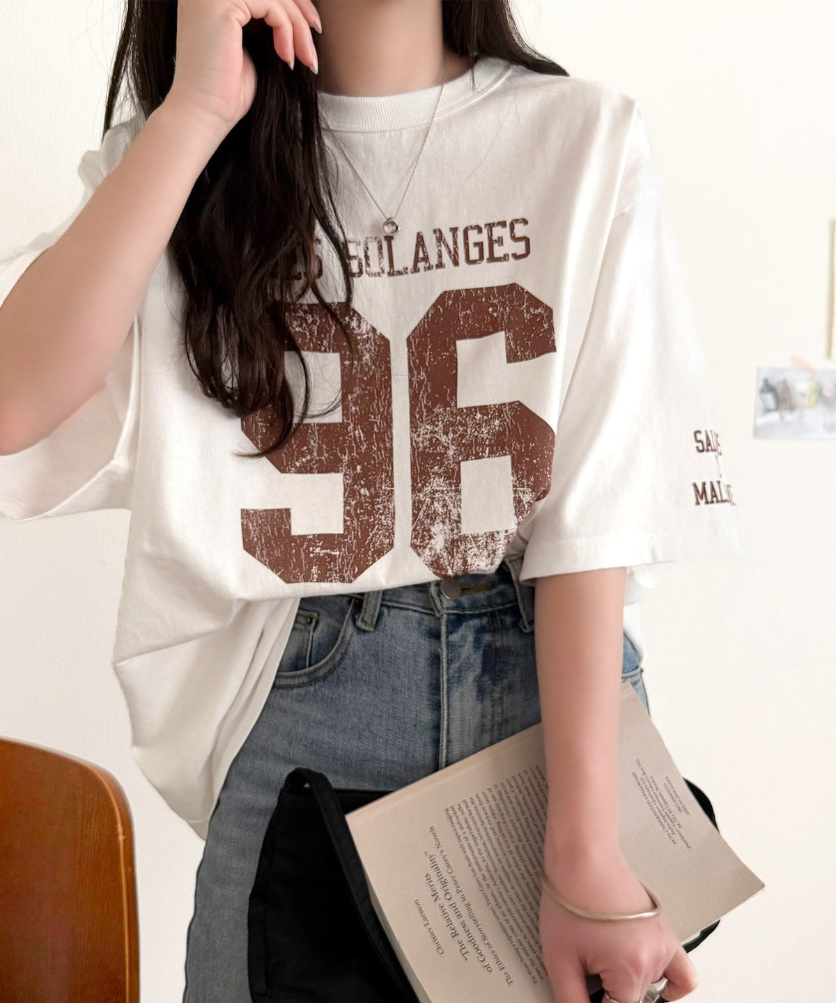 《JaVaジャバコラボ》大人のカジュアルスタイルを格上げ。綿100%ナンバリングTシャツ (半袖) jv1330096