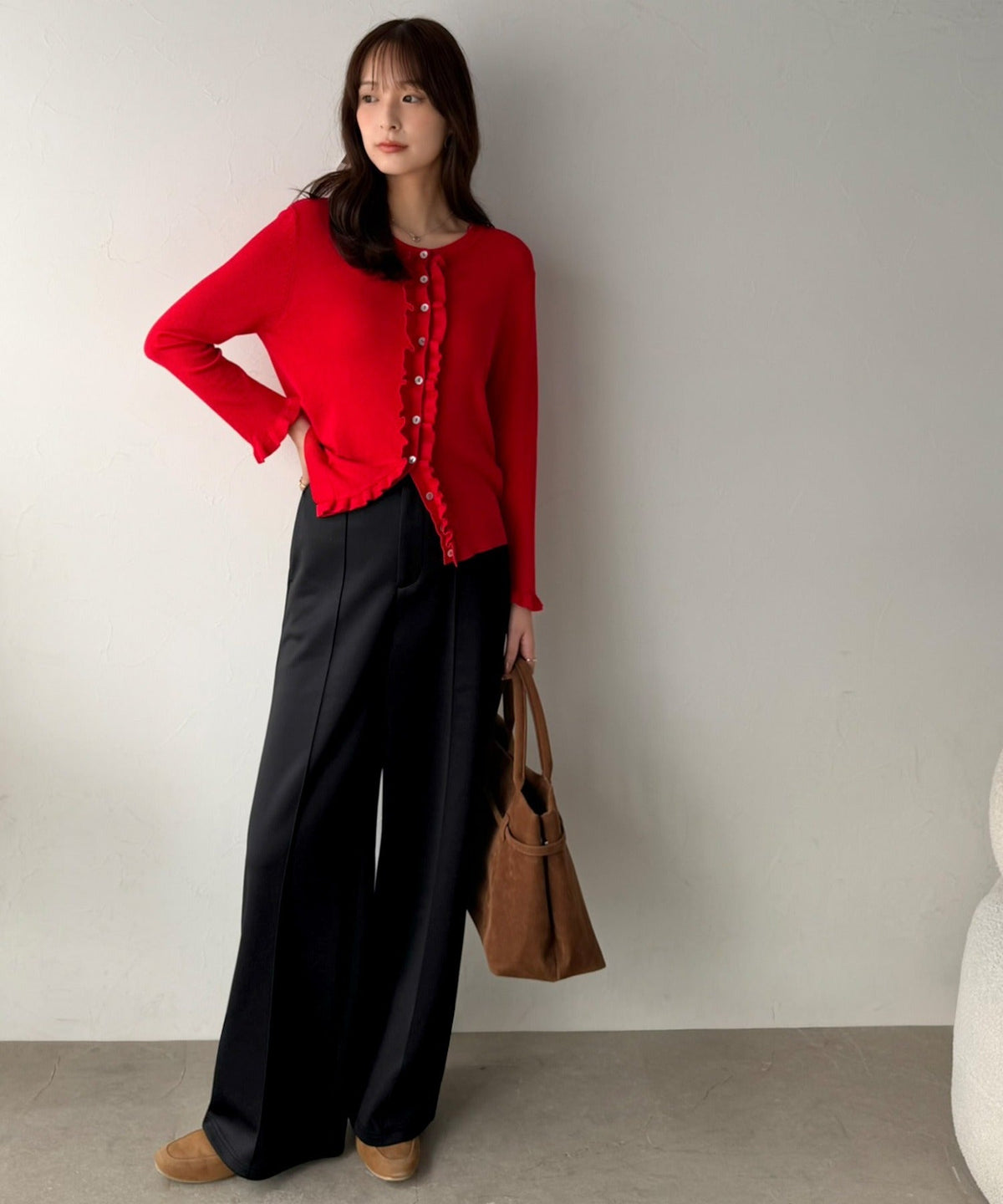 《ERIKOさん×クラシカルエルフコラボ》履くだけで美脚魅せ◎ 柔らかダンボールセンタープレスパンツ ce1015114