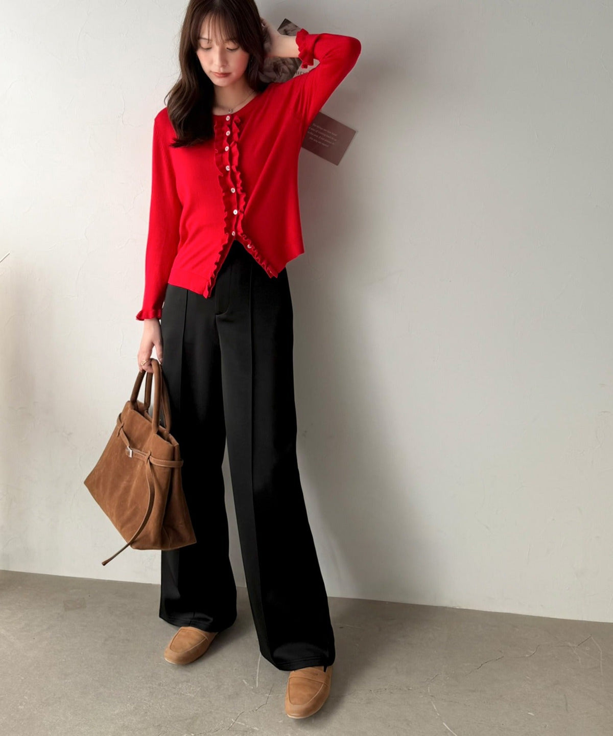 《ERIKOさん×クラシカルエルフコラボ》履くだけで美脚魅せ◎ 柔らかダンボールセンタープレスパンツ ce1015114