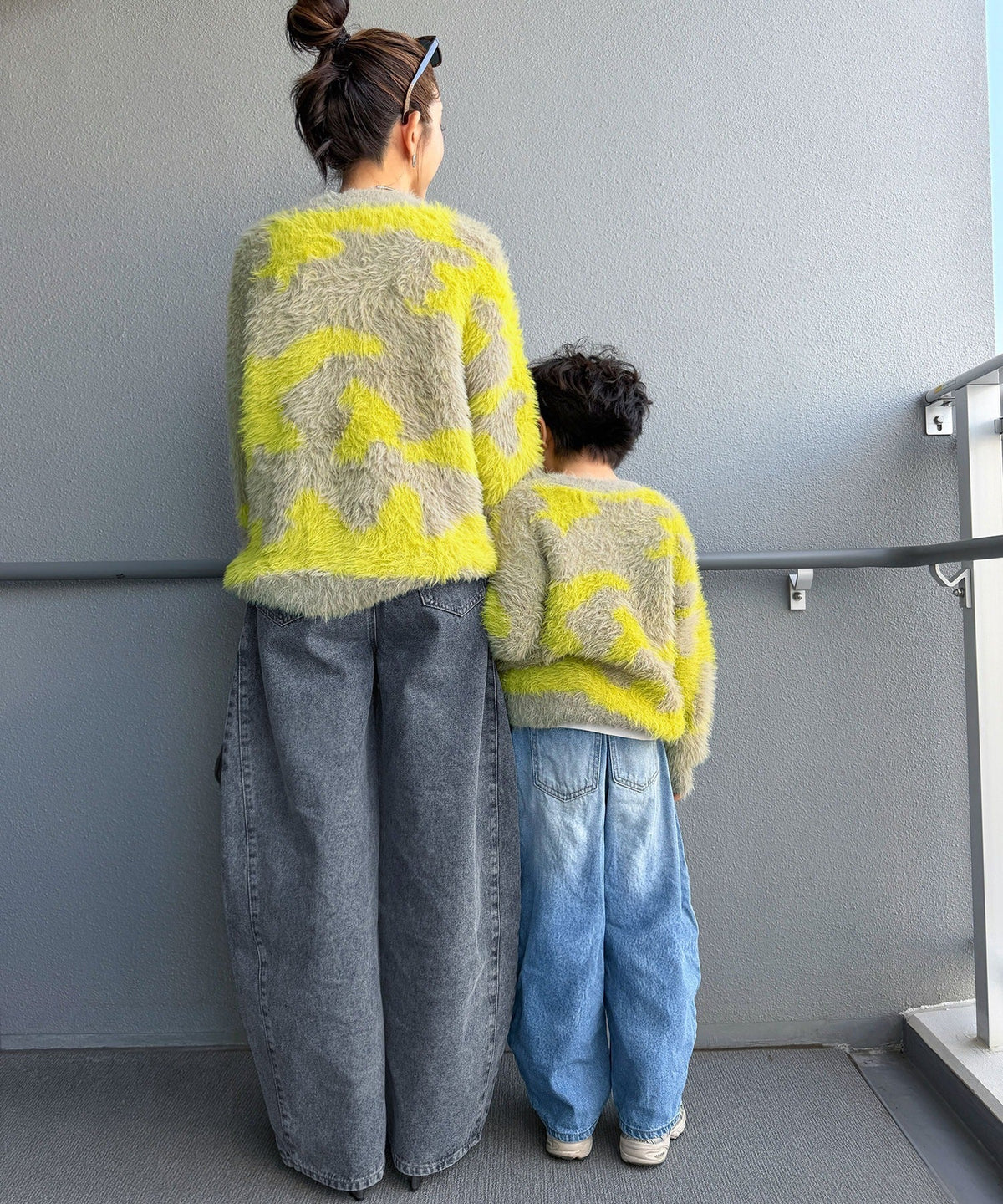 《MAIKO×クラシカルエルフコラボ》【キッズ】ママとお揃いできちゃう♪ニュアンス柄ニットプルオーバー ck1015113