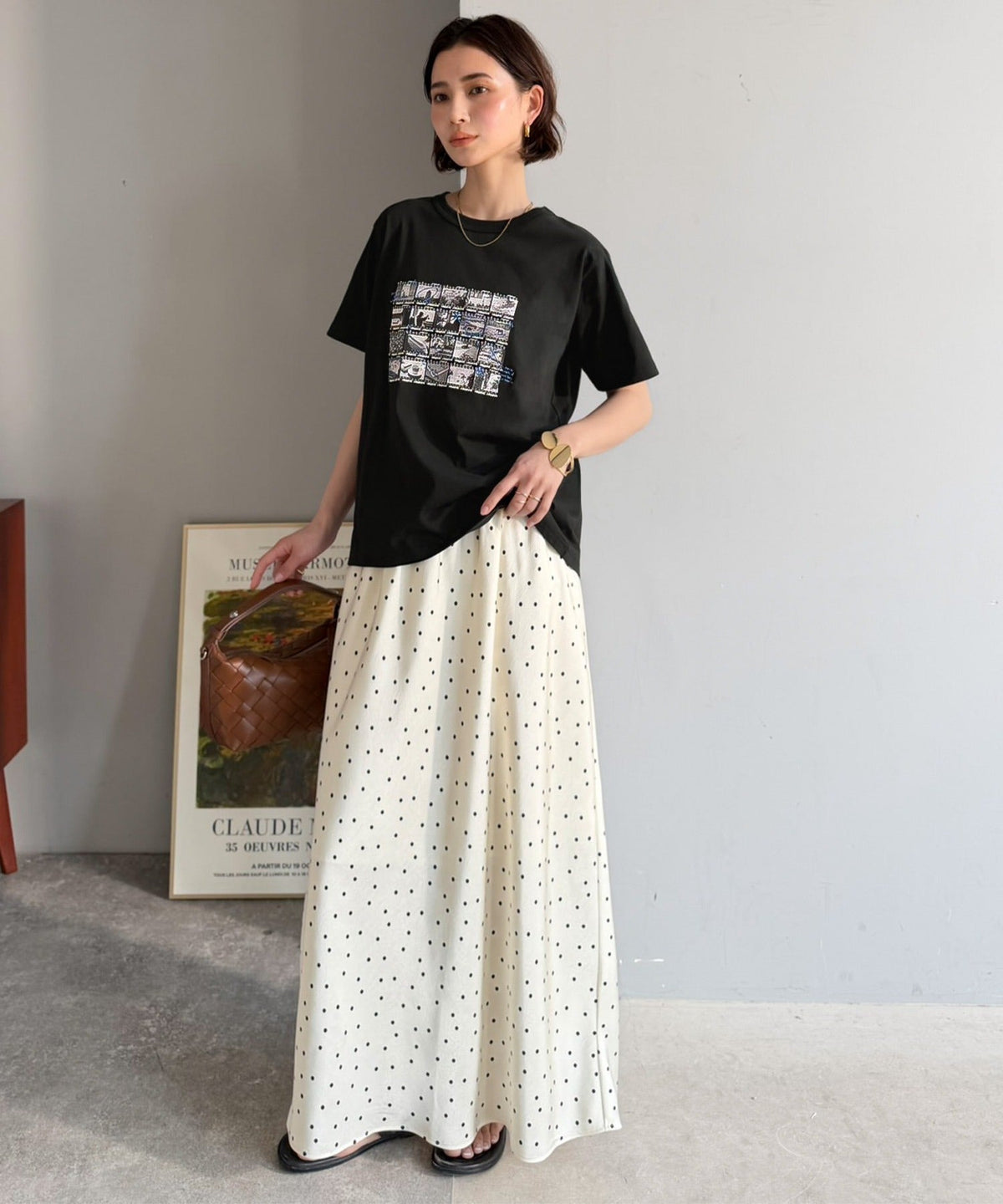 【接触冷感機能付き】ただのTシャツじゃ、終わらない。フィルムネガフォトプリント×ラクガキ刺繍Tシャツ（半袖） ce1260553
