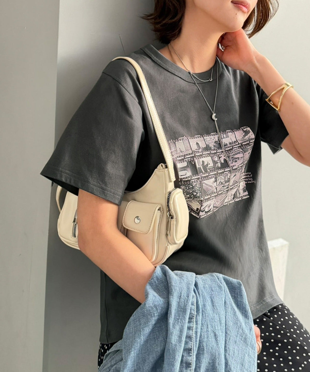 【接触冷感機能付き】ただのTシャツじゃ、終わらない。フィルムネガフォトプリント×ラクガキ刺繍Tシャツ（半袖） ce1260553