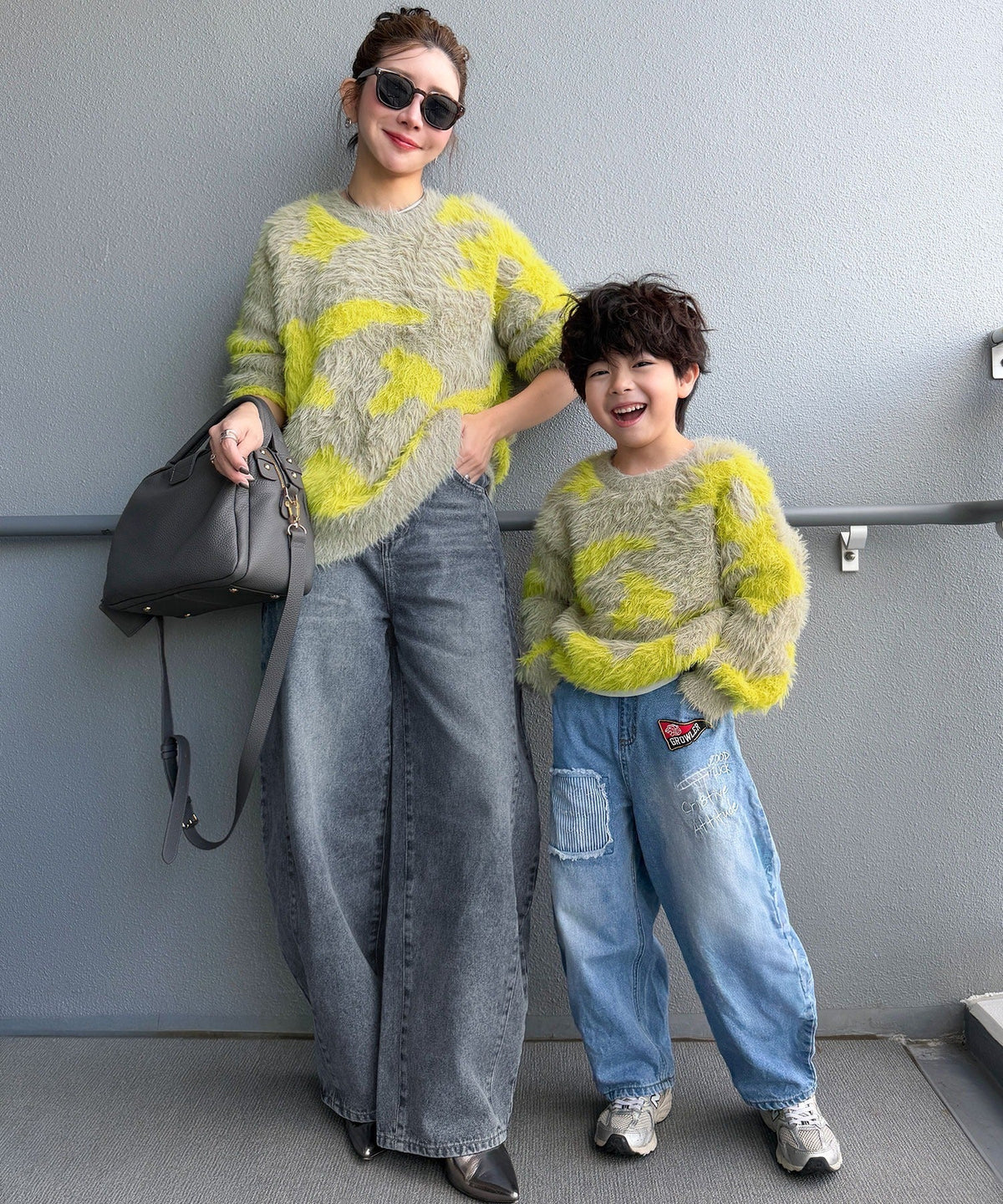 《MAIKO×クラシカルエルフコラボ》【キッズ】ママとお揃いできちゃう♪ニュアンス柄ニットプルオーバー ck1015113