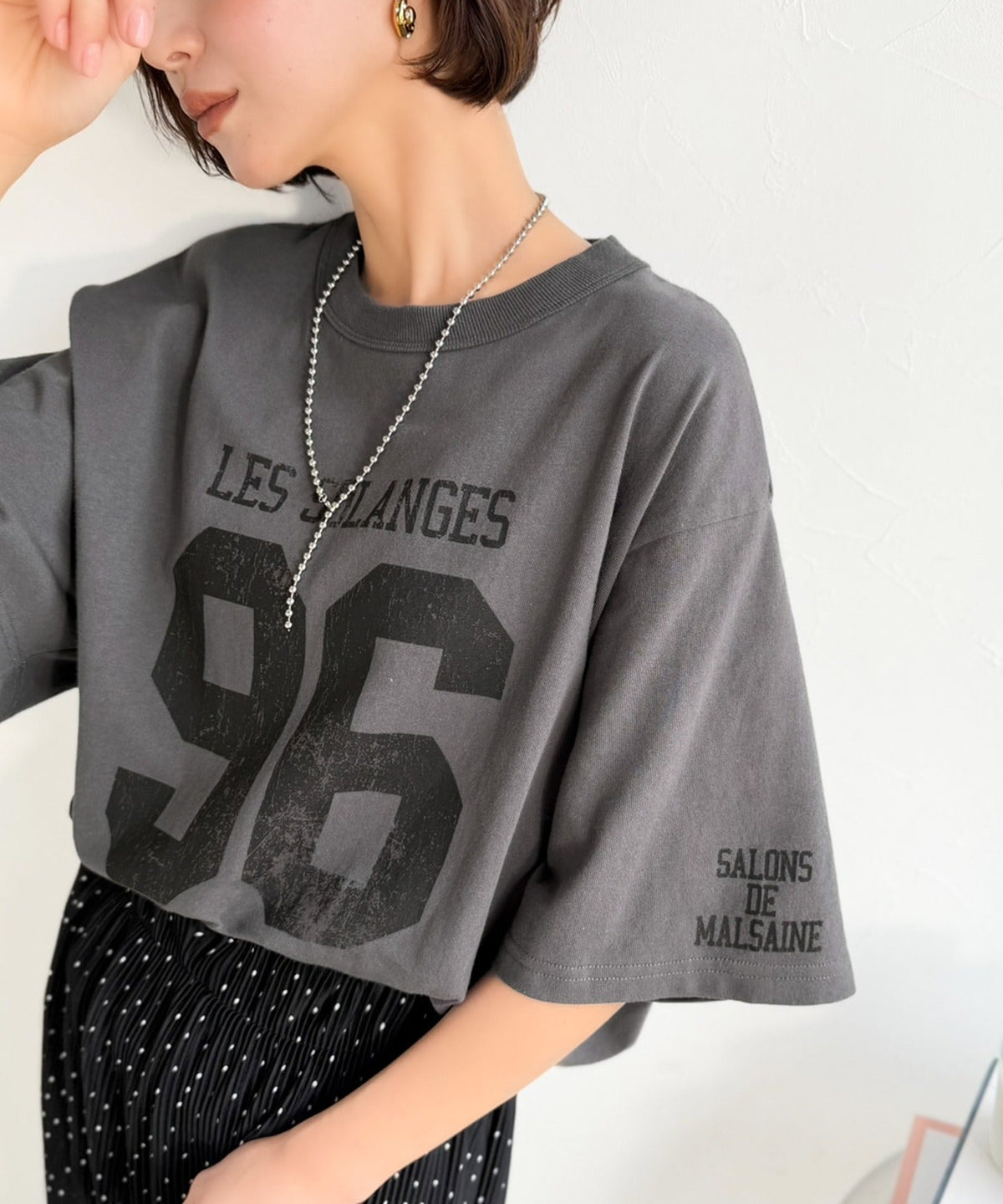 《JaVaジャバコラボ》大人のカジュアルスタイルを格上げ。綿100%ナンバリングTシャツ (半袖) jv1330096