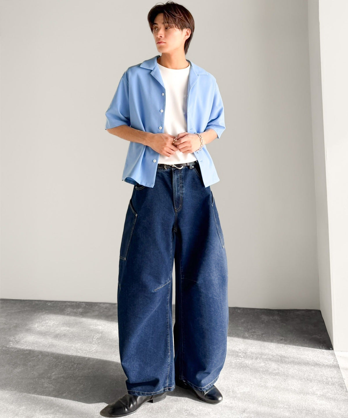 《JaVaジャバコラボ》BIGポケットの存在感。ワイドバルーンカーブデニムパンツ jo1150084