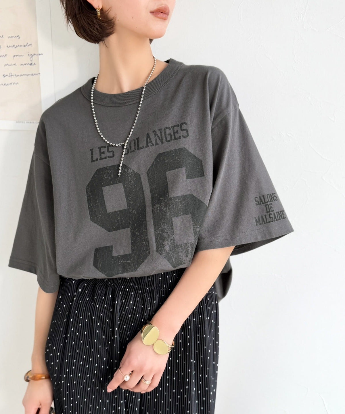 《JaVaジャバコラボ》大人のカジュアルスタイルを格上げ。綿100%ナンバリングTシャツ (半袖) jv1330096