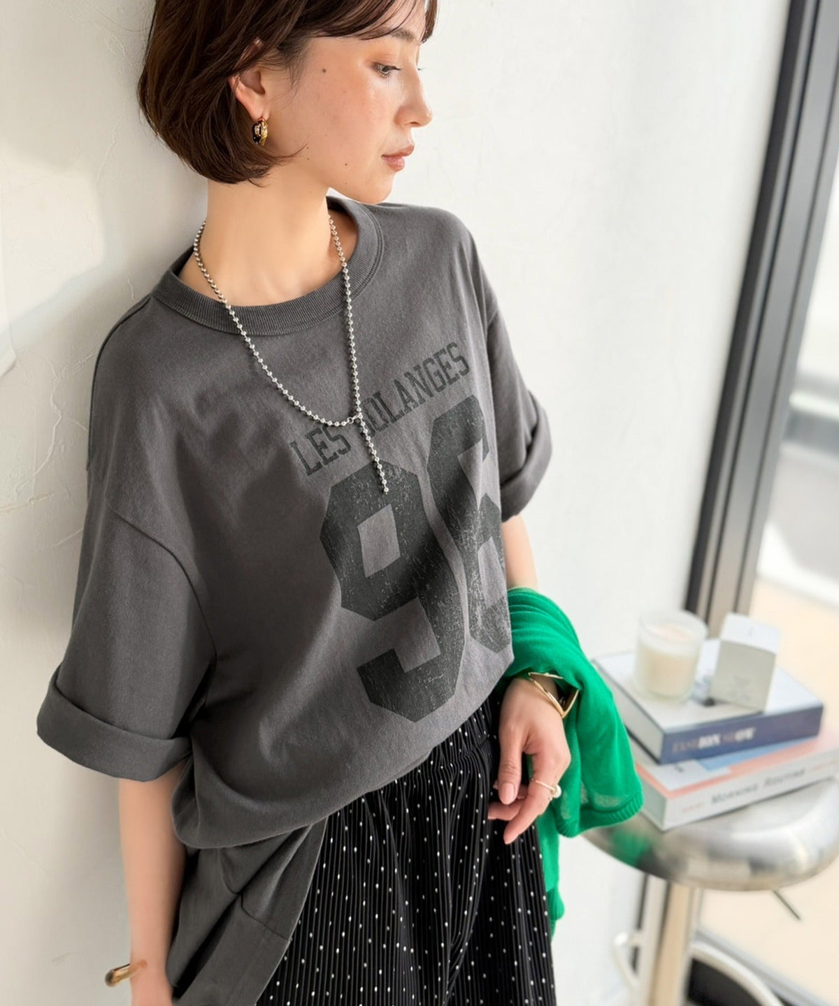 《JaVaジャバコラボ》大人のカジュアルスタイルを格上げ。綿100%ナンバリングTシャツ (半袖) jv1330096