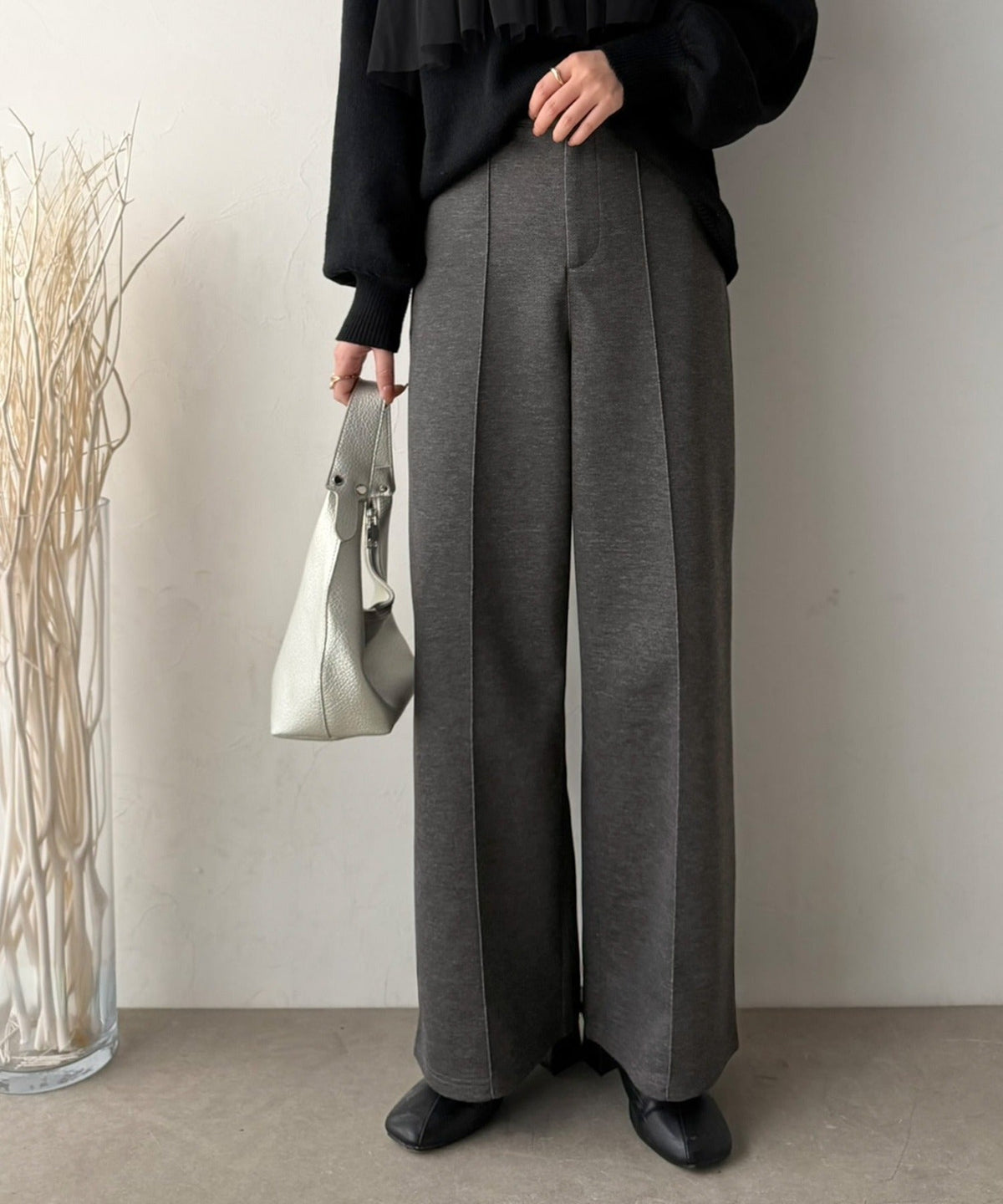 《ERIKOさん×クラシカルエルフコラボ》履くだけで美脚魅せ◎ 柔らかダンボールセンタープレスパンツ ce1015114